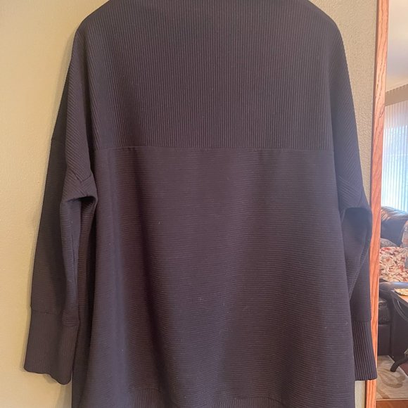 TRIBAL ribbed FUNNEL neck tunic in BLACK - XXL - Picture 4 of 5